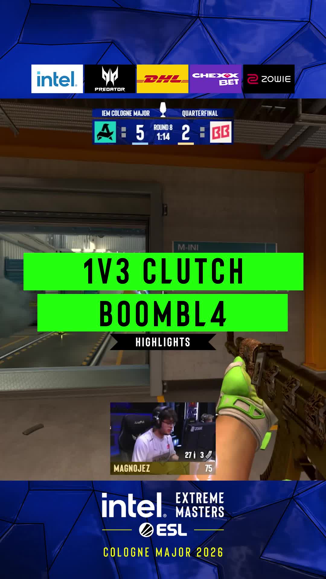 Boombl4 1v3 clutch 👀 