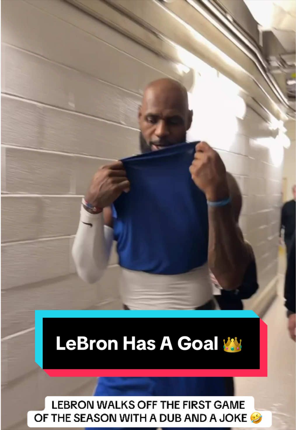 “Can’t go 82-0 if you don’t win the first one” -LeBron 🎙️😂 