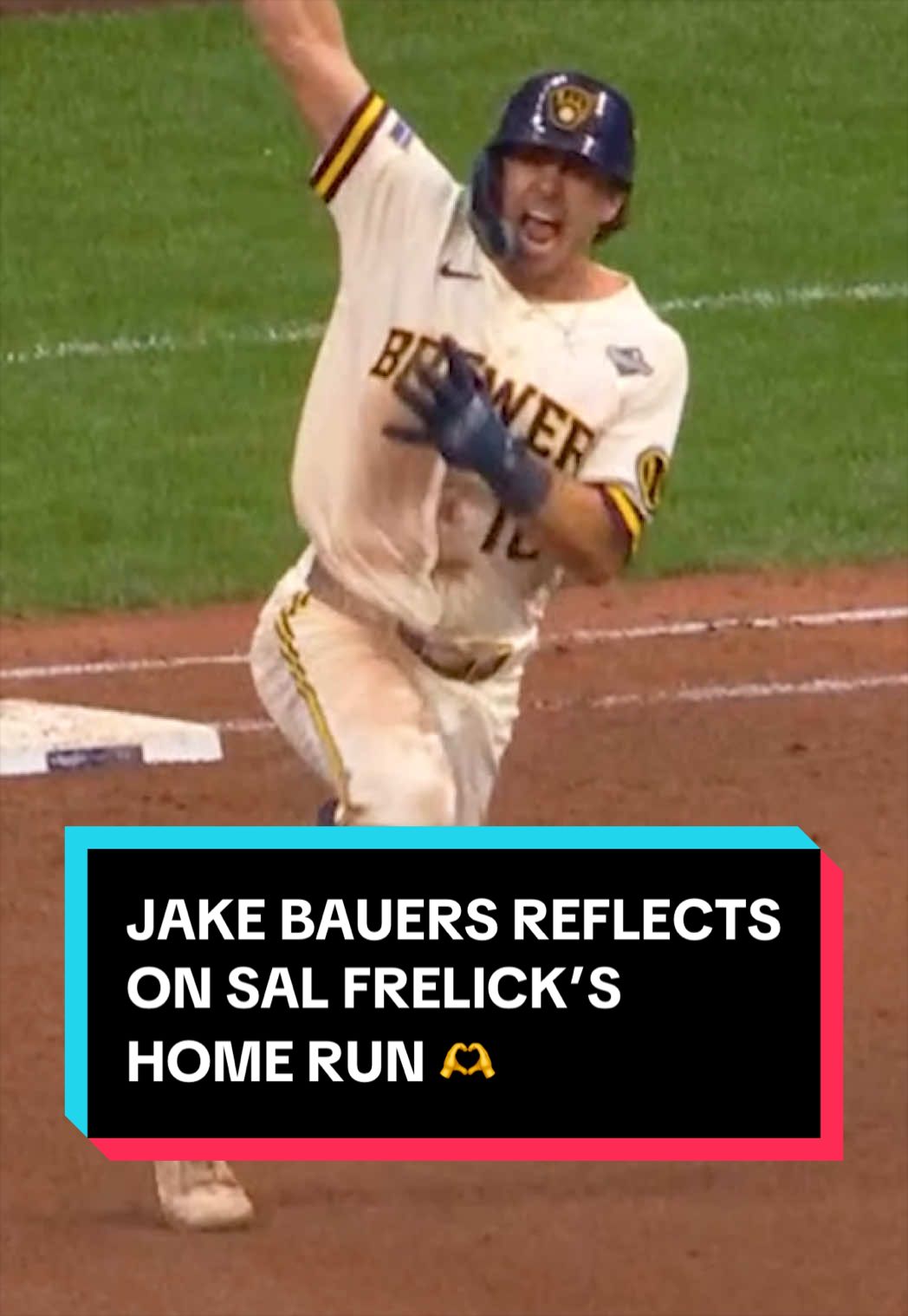 Jake Bauers reflects on how much Sal Frelick’s Game 2 homer meant to the Brewers ❤️
