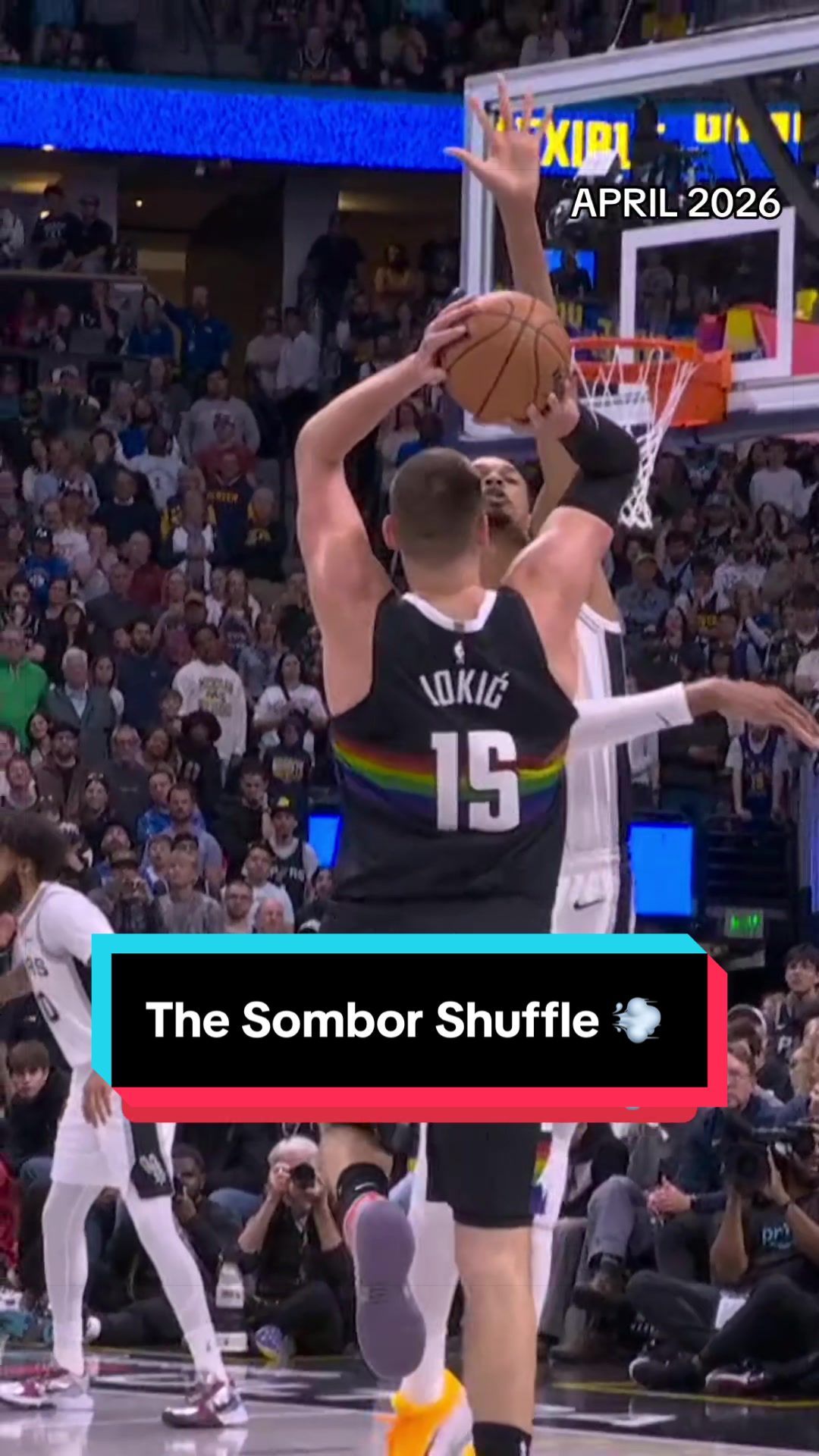 Replying to @NBA No space? No problem for Jokić 🃏 