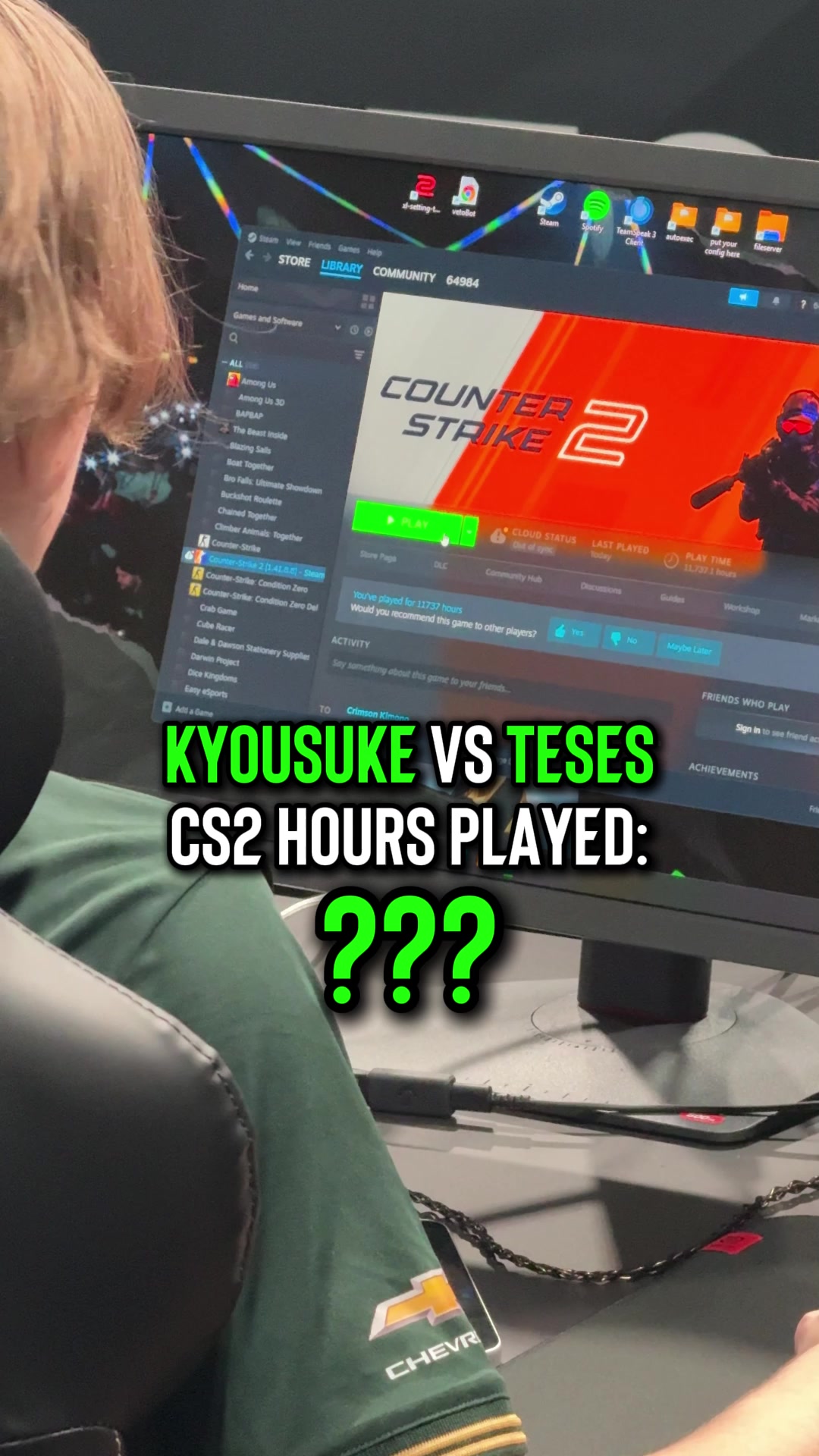Who Has More Hours in CS2? Kyousuke vs TeSeS 👀 