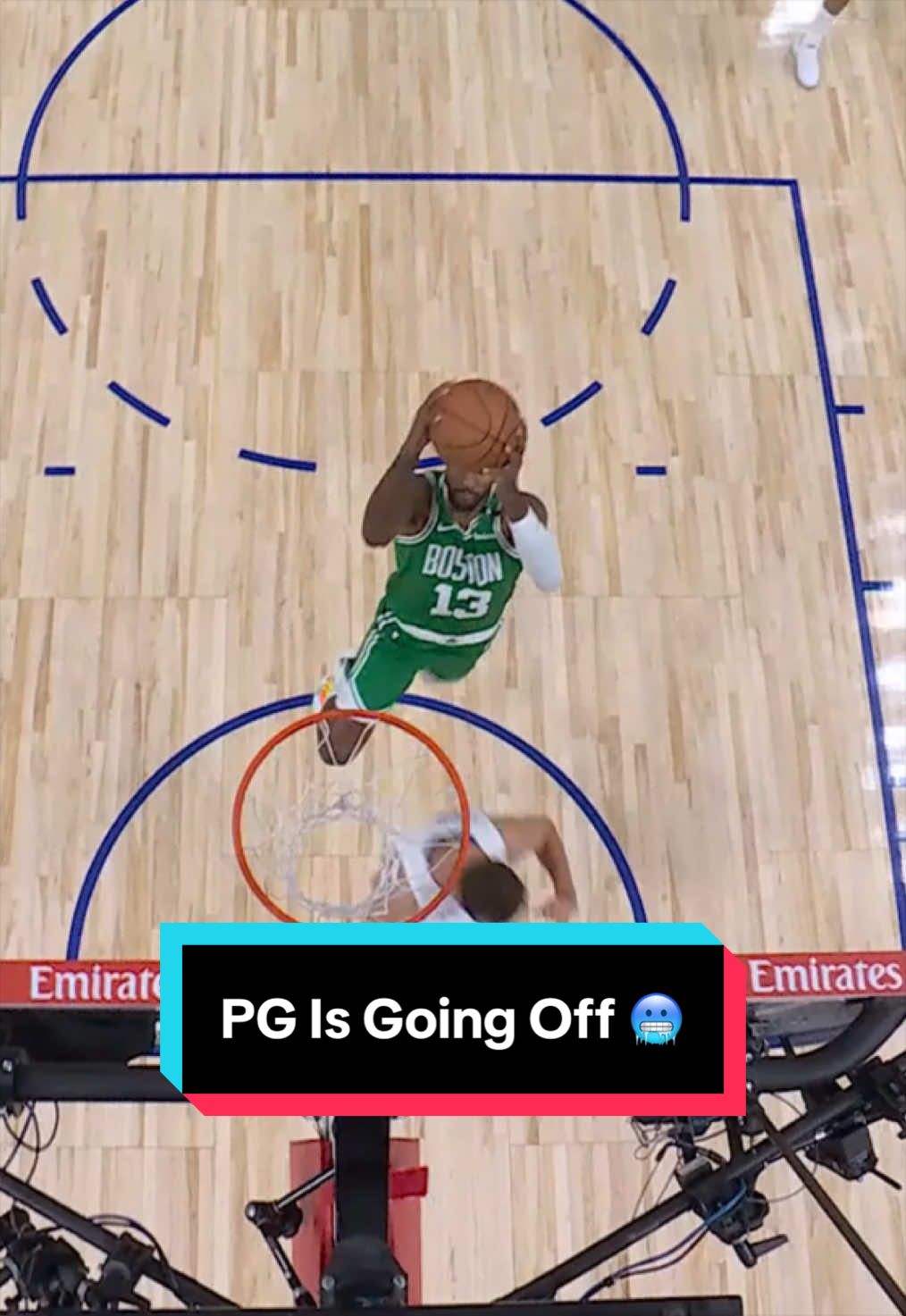 Paul George on FIRE in the first half of his Celtics debut 🔥 