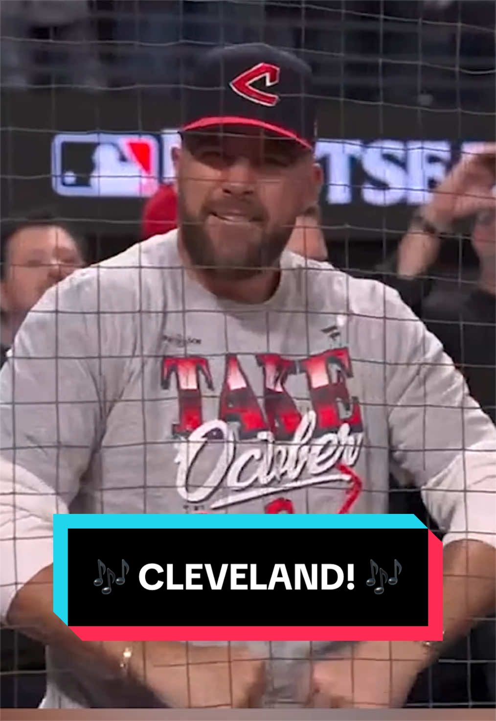 Travis Kelce is HYPED for the @Cleveland Guardians! 