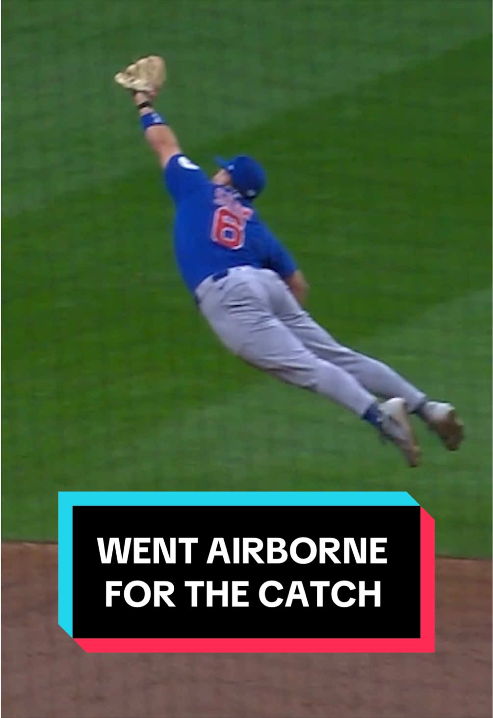 Matt Shaw goes all out to make this catch!
