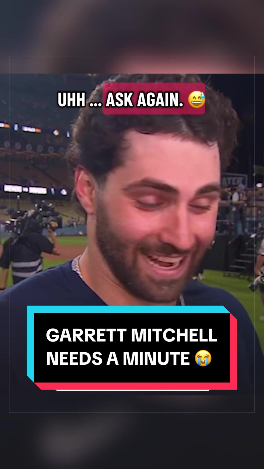I too would be at a loss for words if I were World Series bound, Garrett Mitchell 😂 