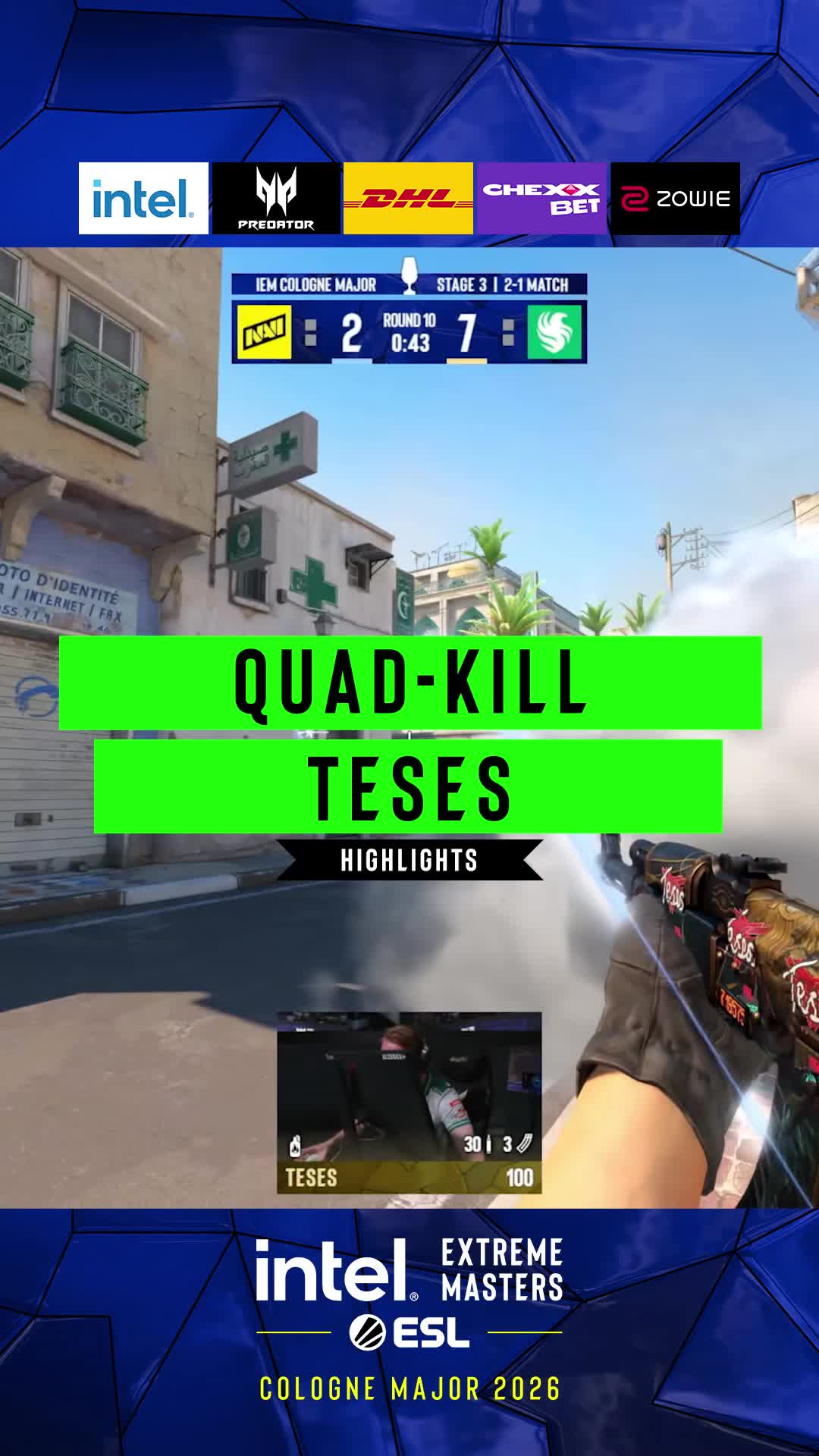 TeSeS with a Quad-Kill 🔥 
