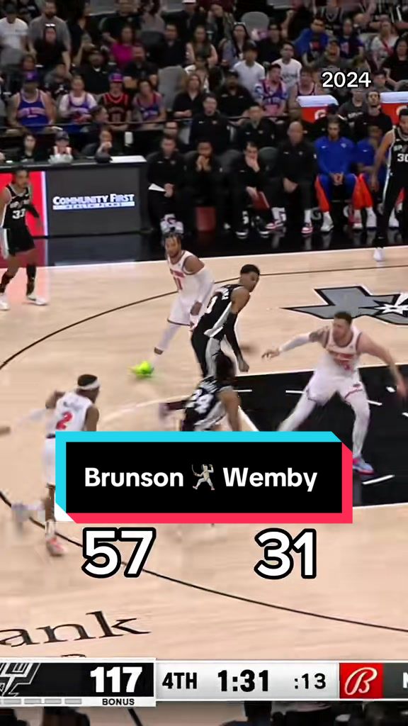 Throwback to this Brunson and Wemby matchup back in 2024 🤺 👀 