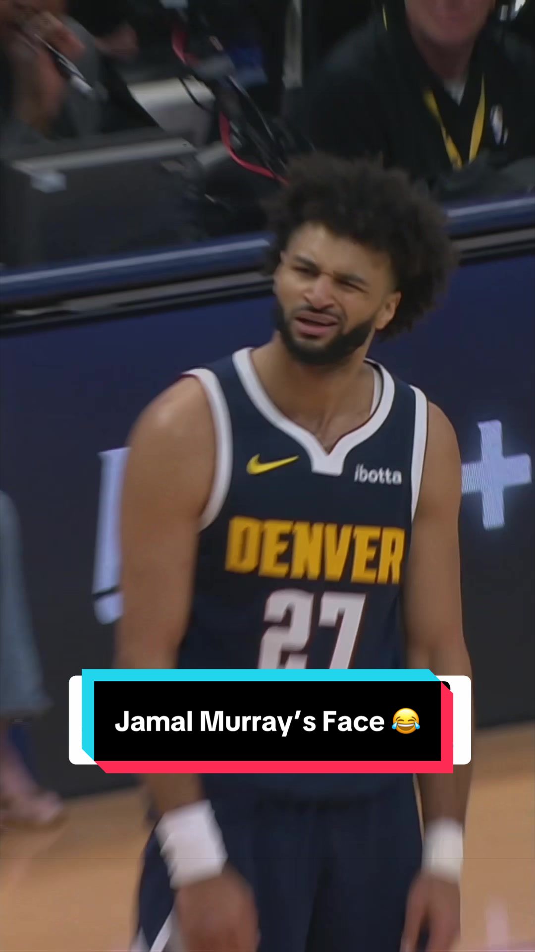 Jamal Murray’s face when he thought the ball was gonna go in & out 🤣 