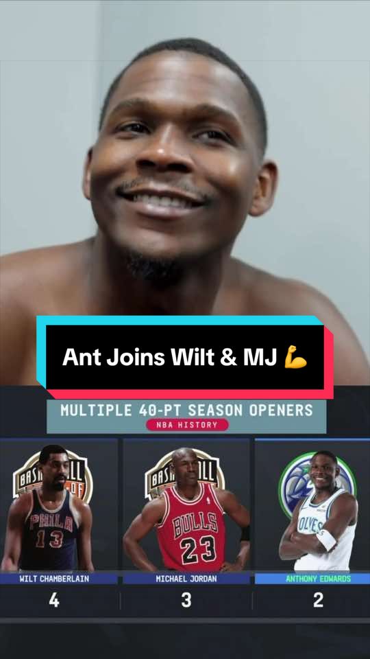 Ant doesn’t mind being in the company of MJ and Wilt 💪 
