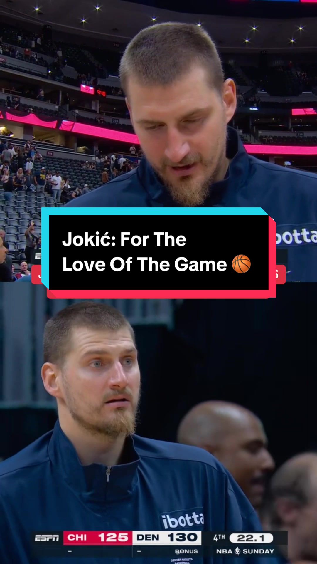 Jokić doing it for the love of the game 🙂‍↕️ 