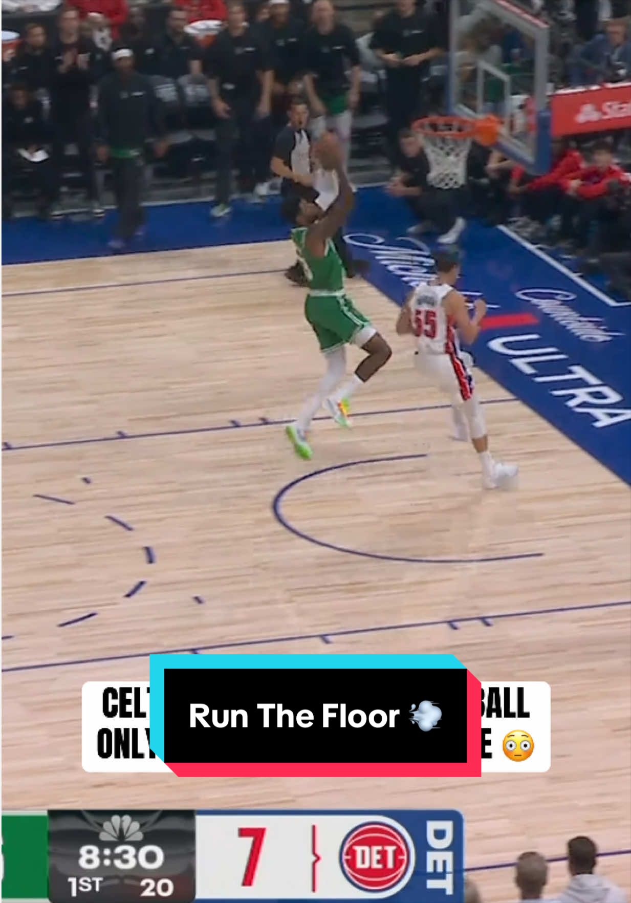 Paul George gets the steal, + runs the floor to be found by his new teammate Jayson Tatum 🏀 