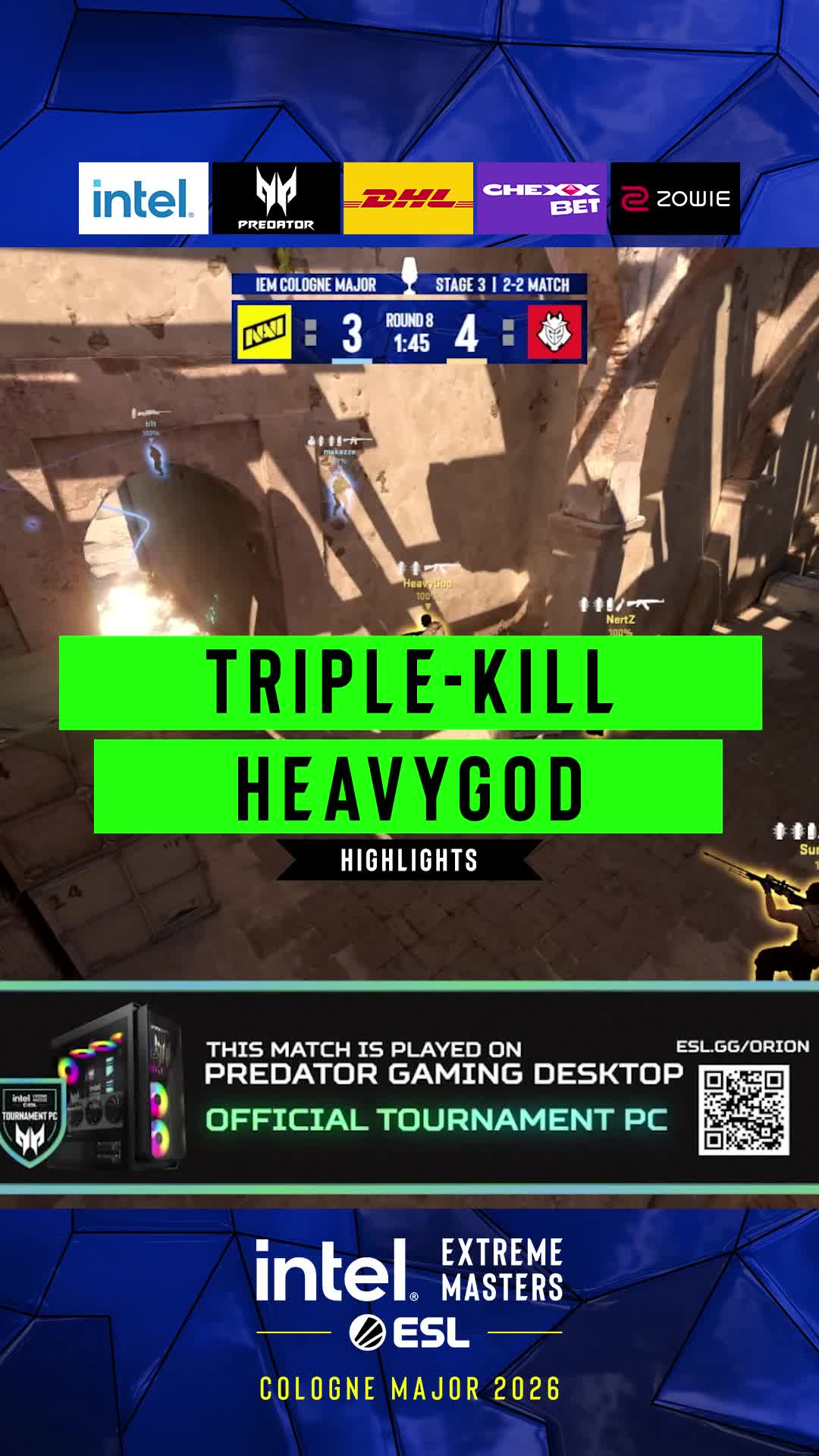 HeavyGod with a Triple-Kill 👀 