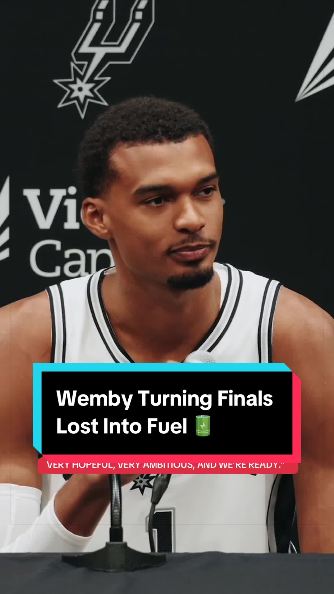 At Spurs media day, Victor Wembanyama reflects on last year’s NBA Finals loss as fuel for the upcoming season 🙌🔥