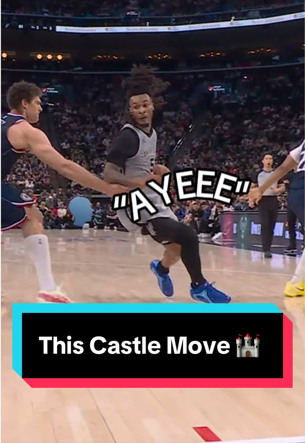 Replying to @NBA Castle keeping things entertaining on the court 🍿 