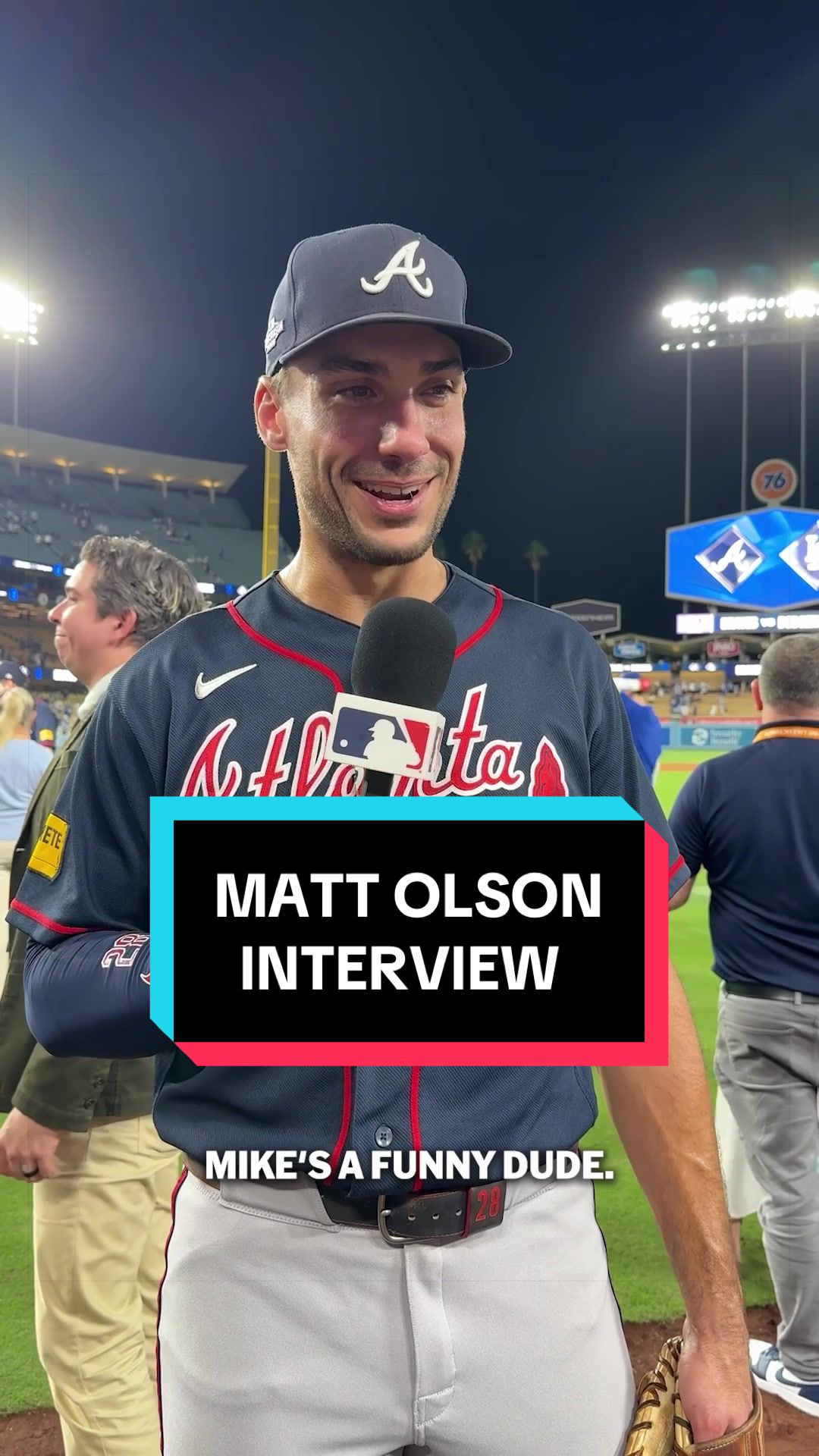 Matt Olson has tons of praise for the Braves bullpen and Michael Harris II after NLDS Game 2!