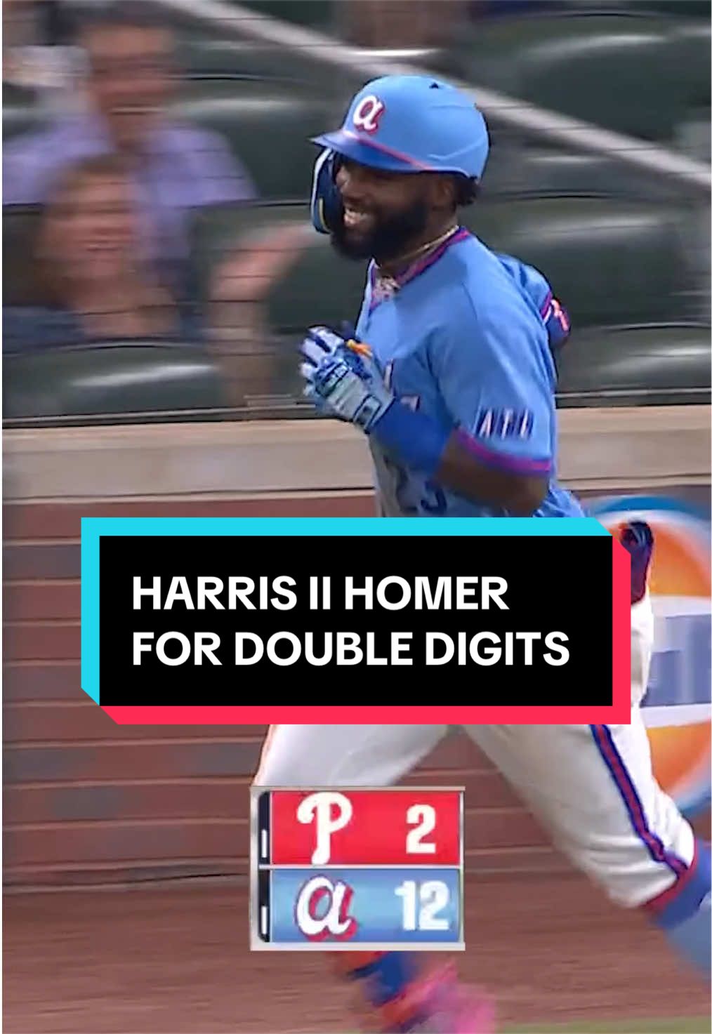 Michael Harris II knocked this one off the foul pole! 