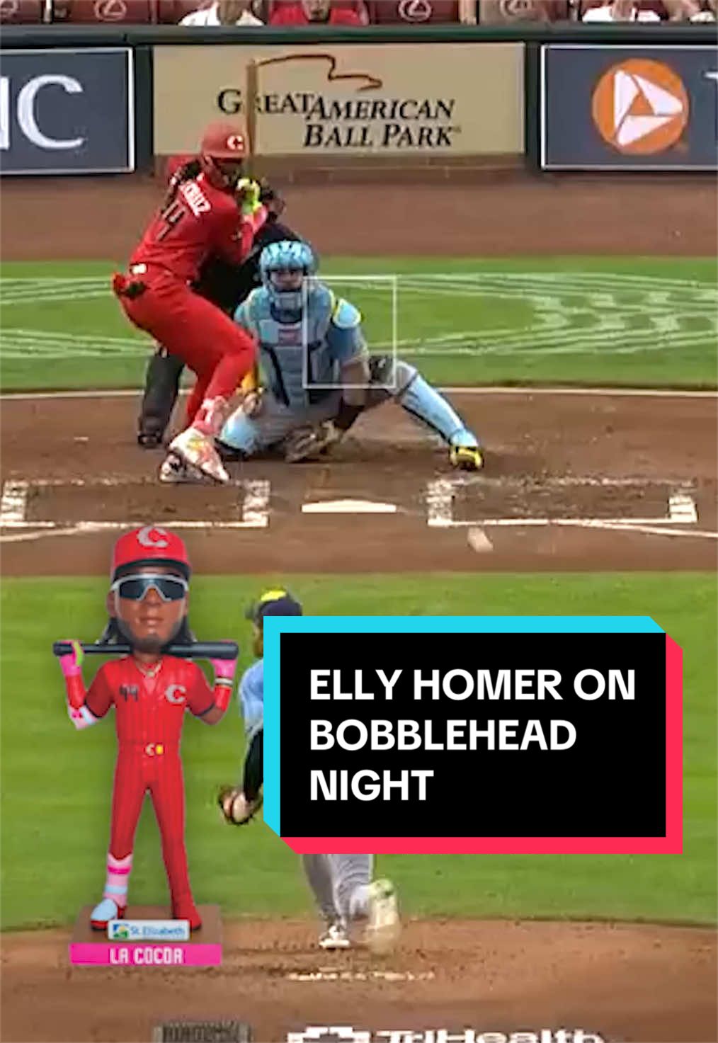 Elly De La Cruz goes deep on his bobblehead night! ⚡️