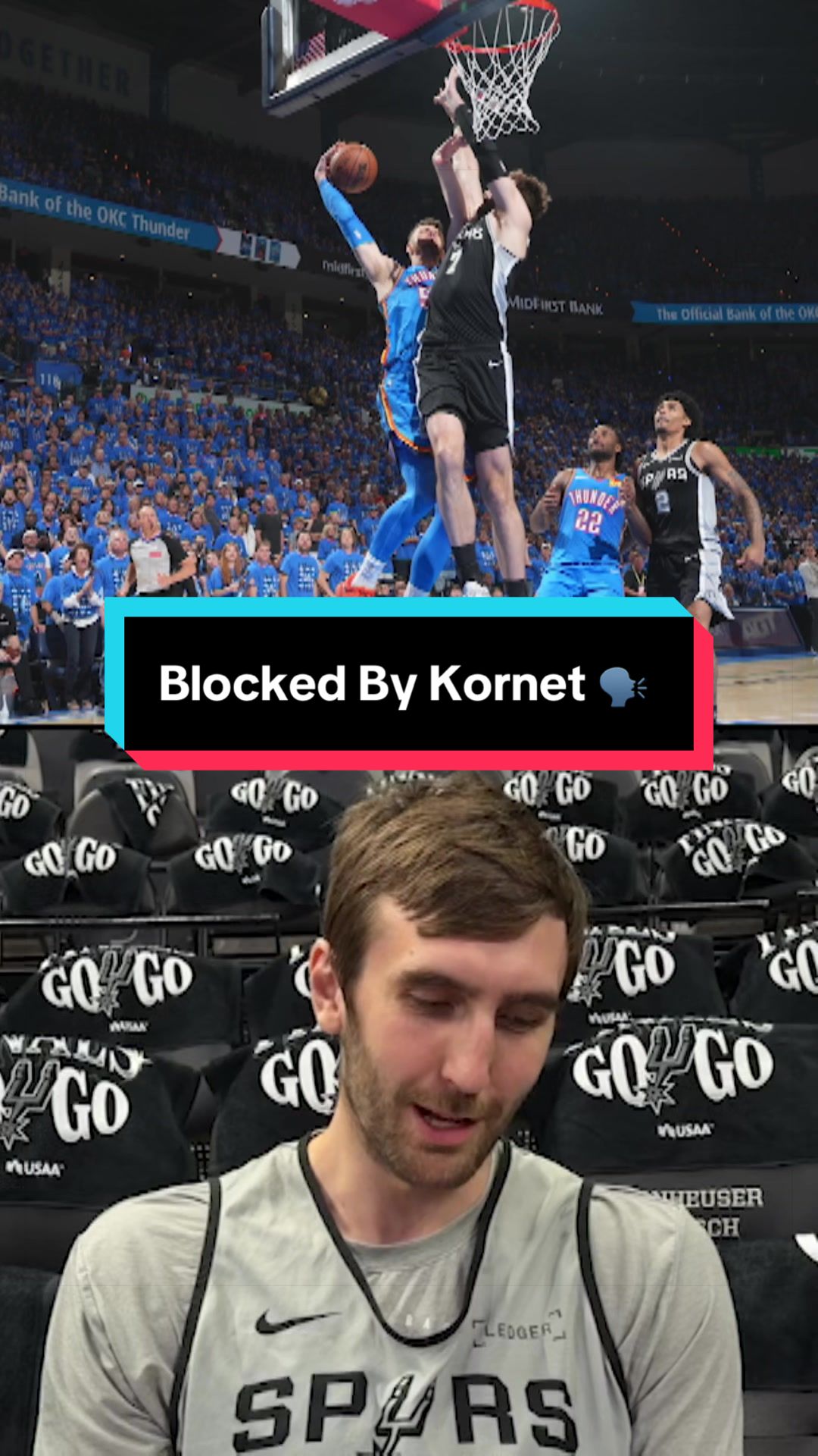 Blocked by “________” 🗣️ Luke Kornet reacts to his crucial WCF Game 7 Block and his thoughts on being compared to another iconic block 👀 