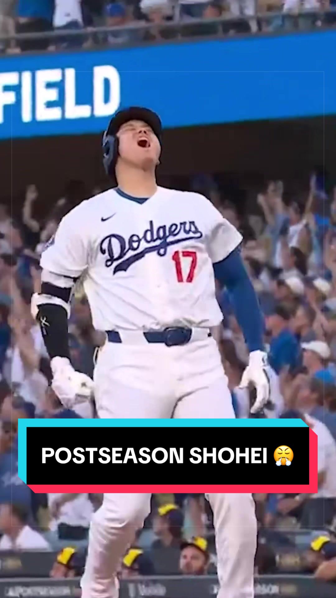Shohei Ohtani was HYPED after his first homer of the Postseason ⚡️ 