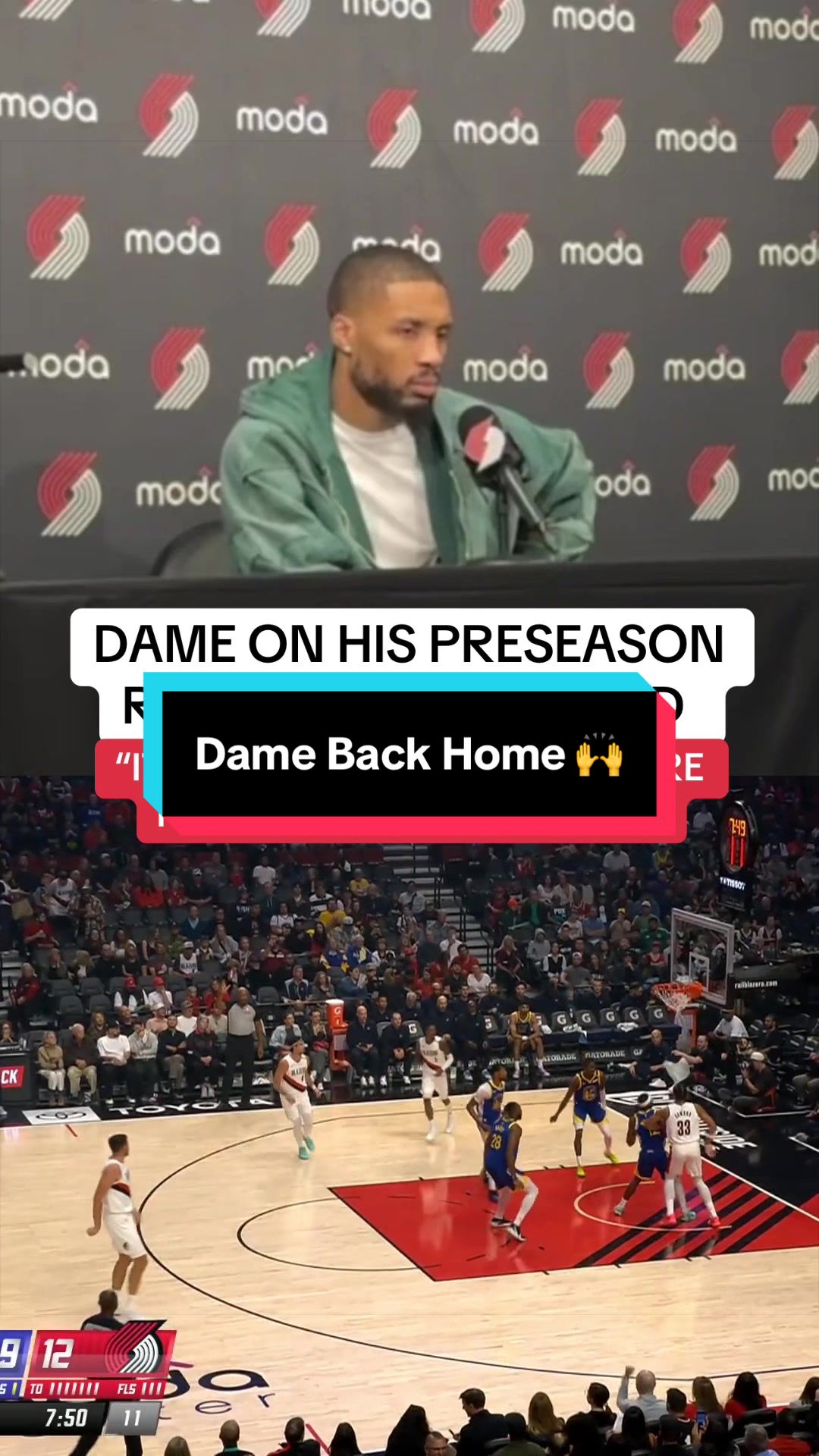 Dame on his return to rip city 🙌 