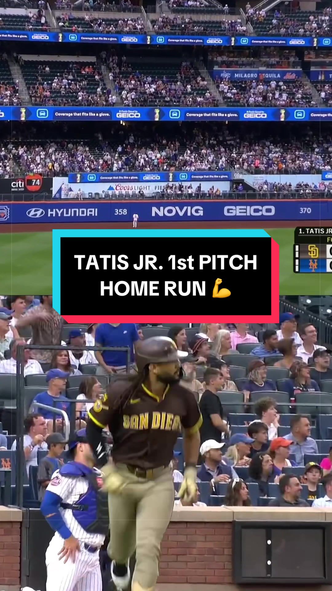 Fernando Tatis Jr. DESTROYED the first pitch of the game 👀 