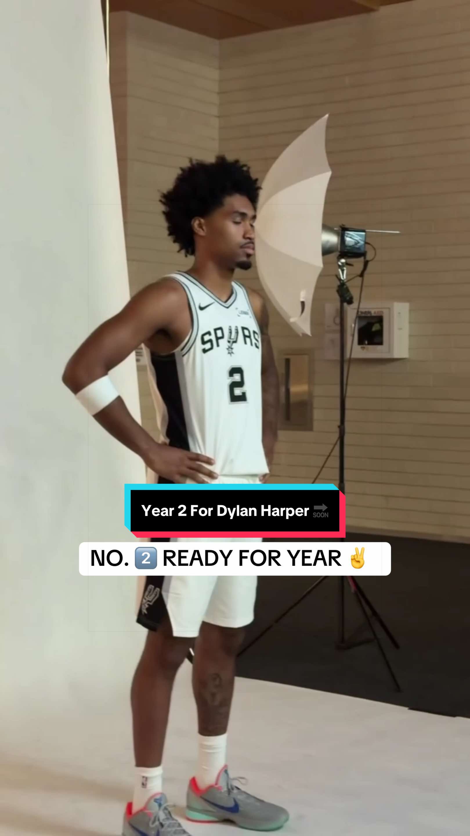 Dylan Harper ready for Season 2 in San Antonio! ✌️ 