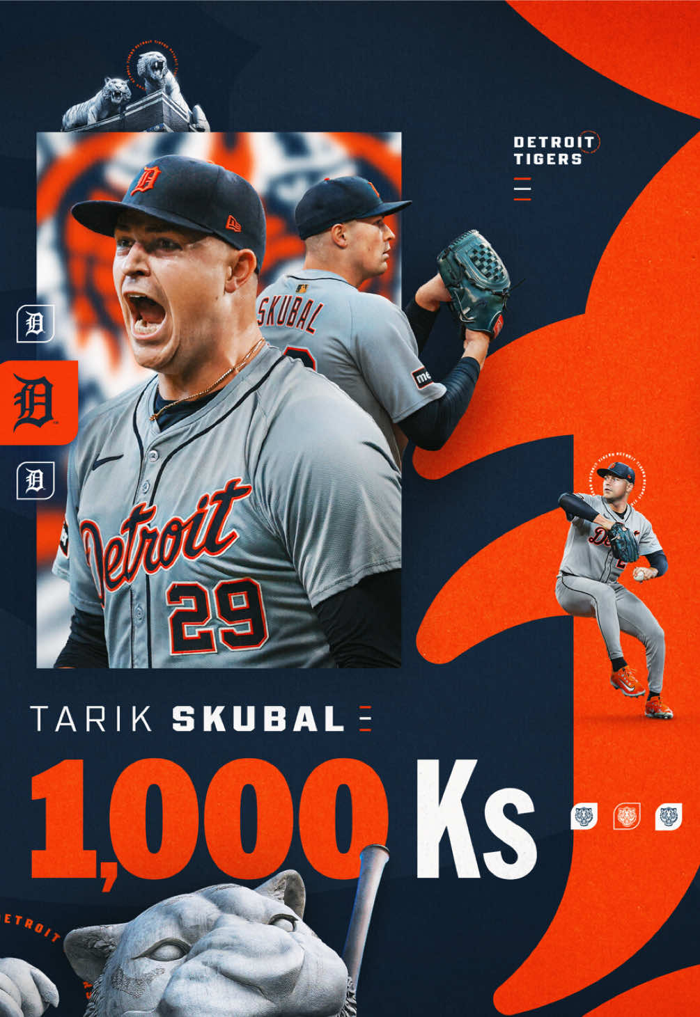 Tarik Skubal becomes the fastest @Detroit Tigers pitcher to reach 1,000 career strikeouts! 