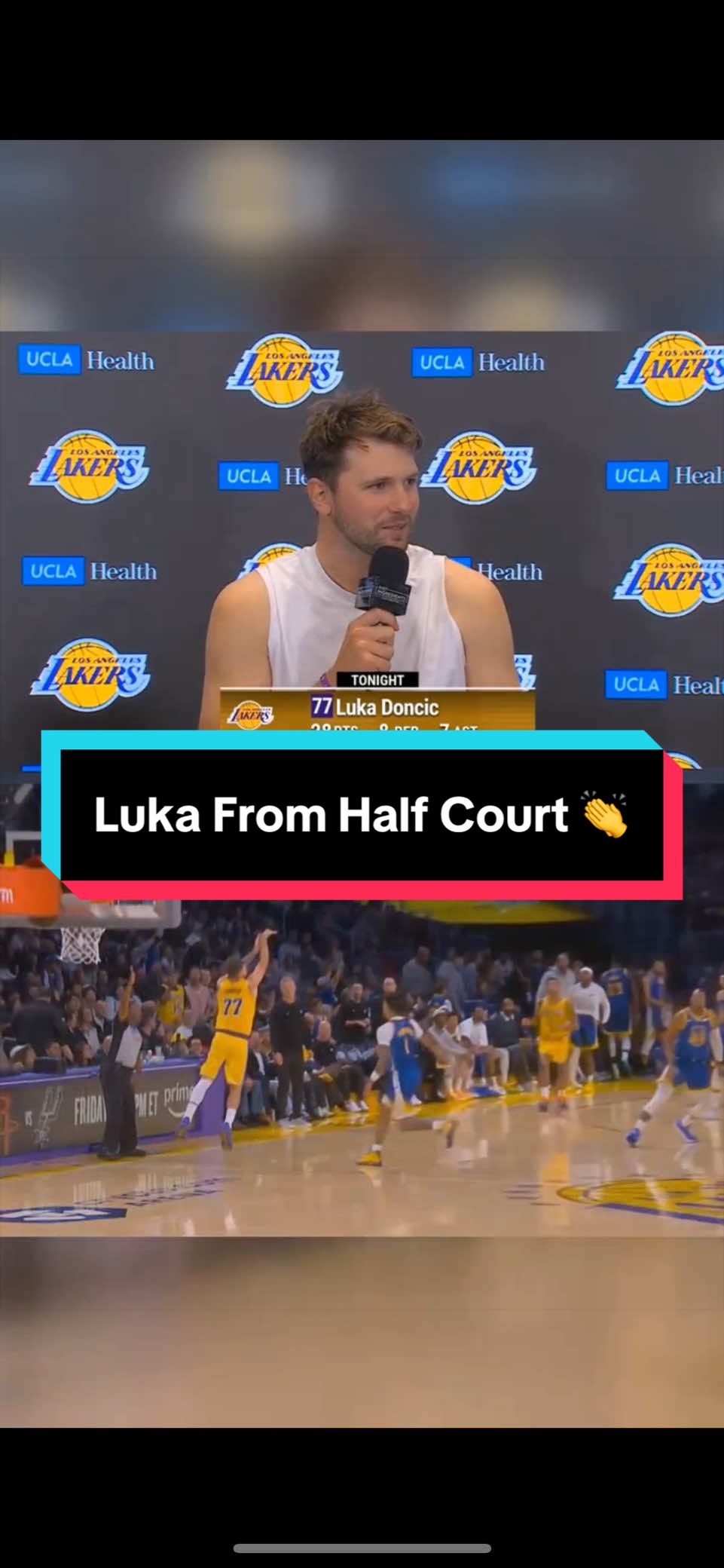 Luka’s been working on that half court shot 👏 