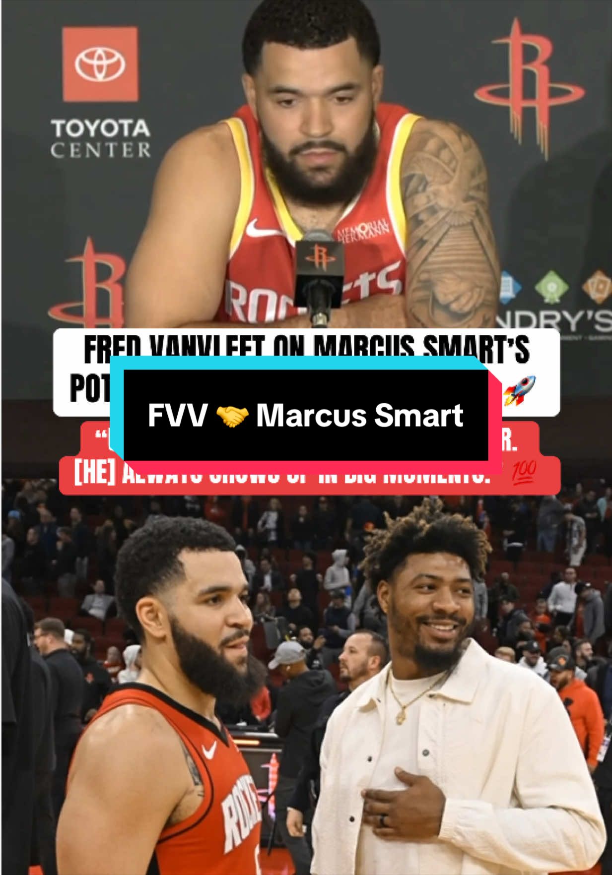 Fred VanVleet is ready to team up with “ultimate competitor” Marcus Smart this season 🤝😤 