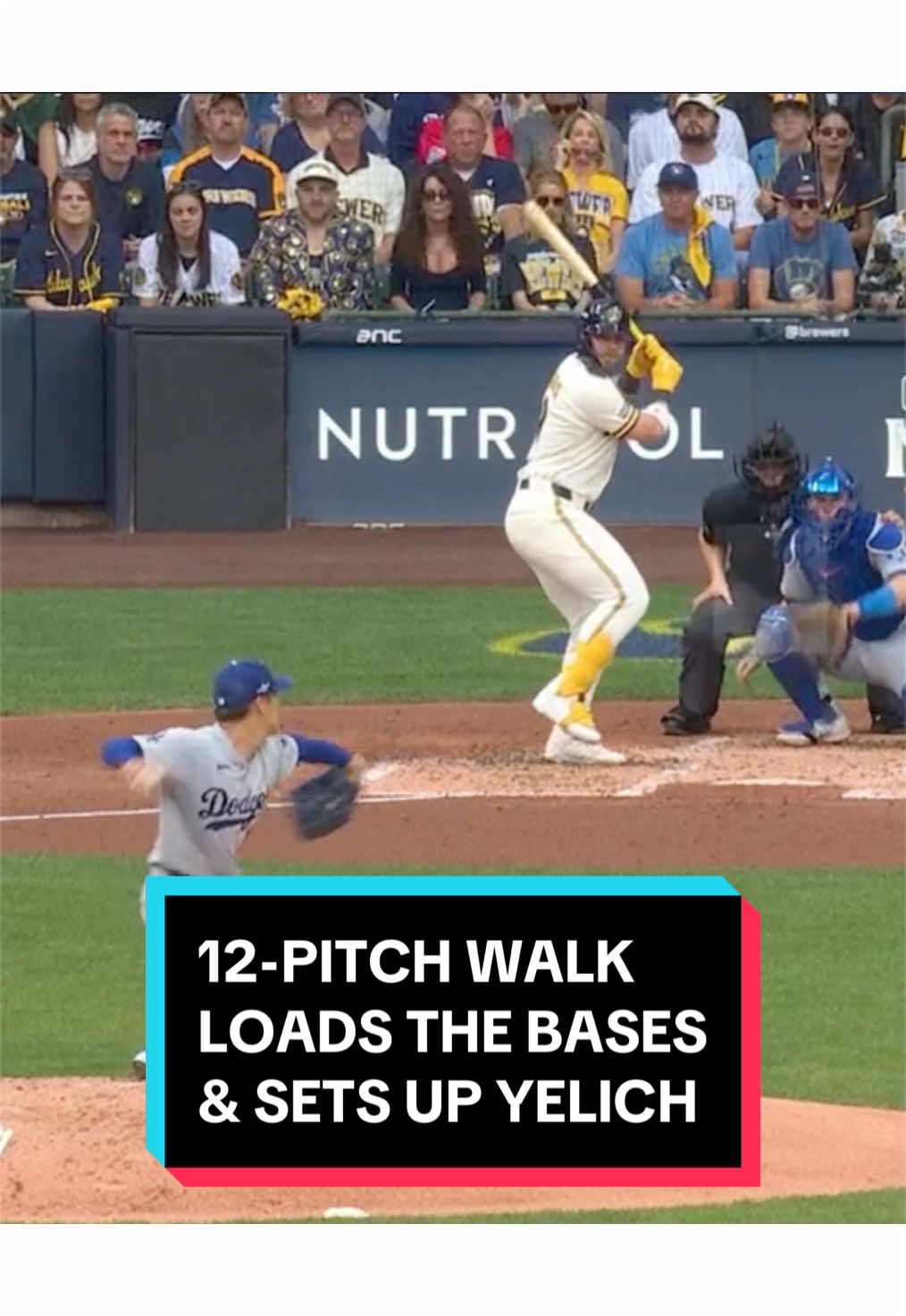 Jake Bauers worked a 12-pitch walk to load the bases ...