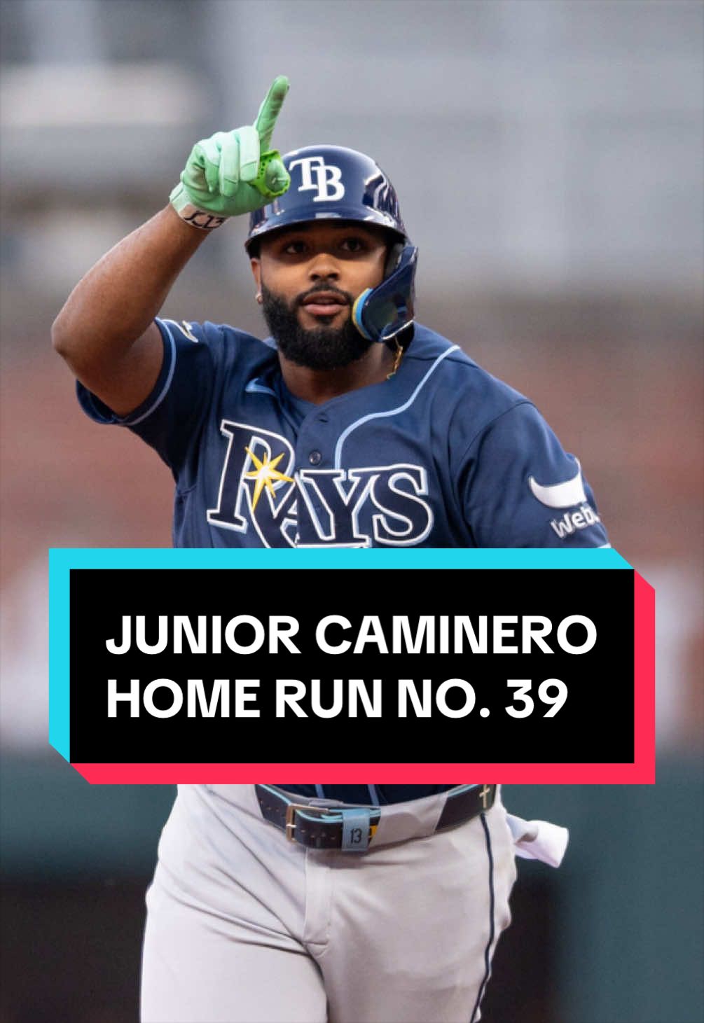 Junior Caminero crushes a 455-foot homer for his 39th of the season 💥