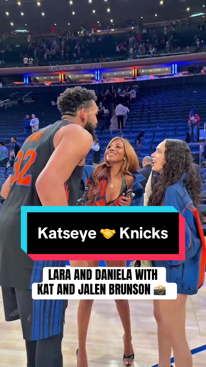 Postgame scenes with @KATSEYE 🤝 @New York Knicks 