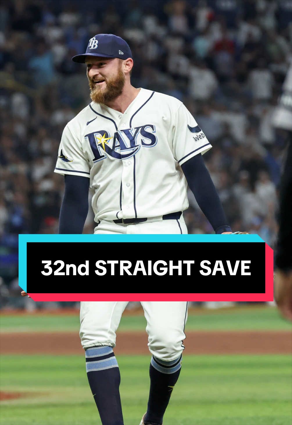 Bryan Baker closes it out, completing his 32nd straight save opportunity dating back to May 17th 😳
