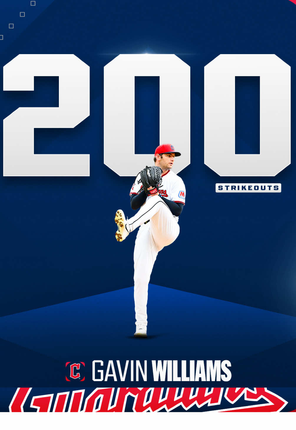 Gavin Williams has his first career 200-strikeout season 🔥