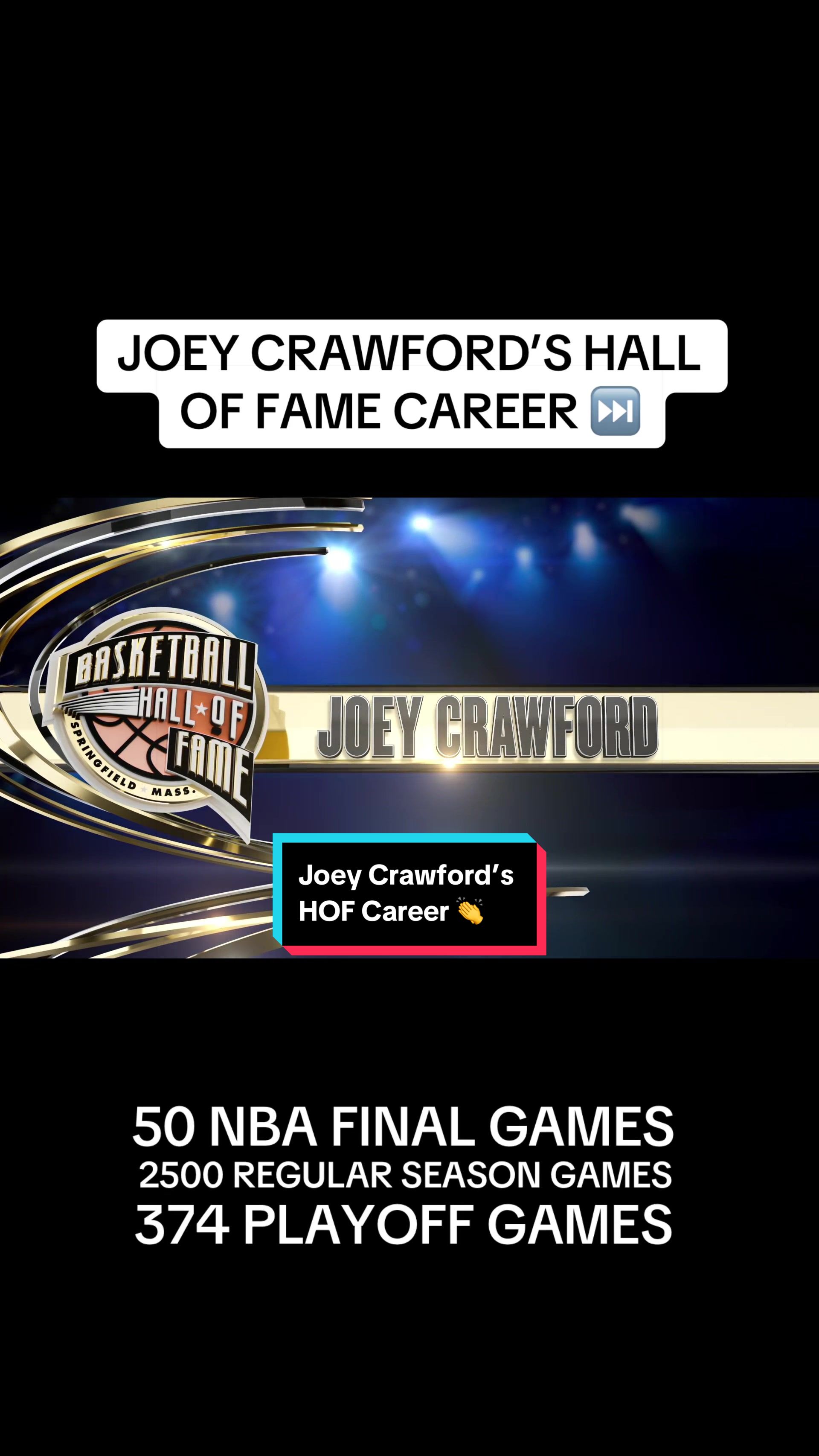 Congrats to Class of 2026 @Basketball Hall of Fame inductee Joey Crawford! 🙌 