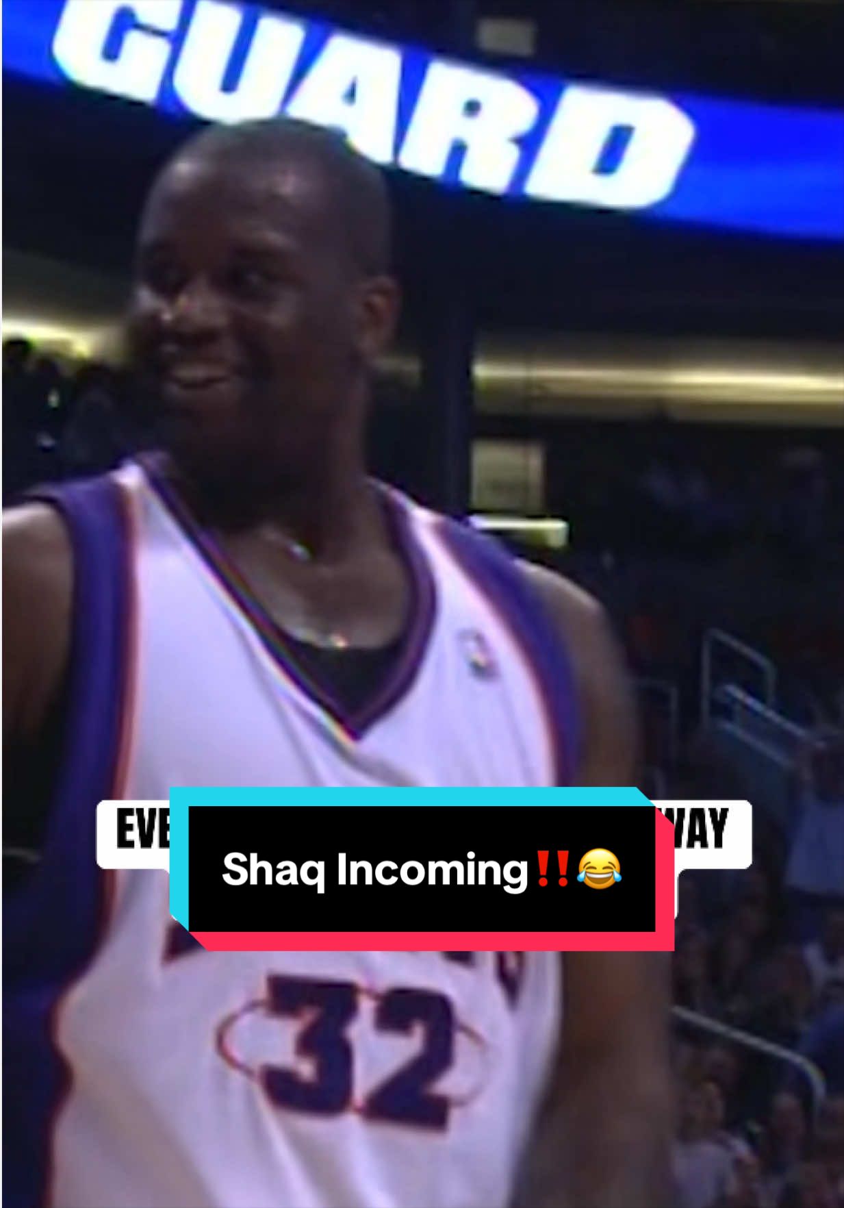 When you see Shaq coming at you, just MOVE and ask questions later 😂🤣 