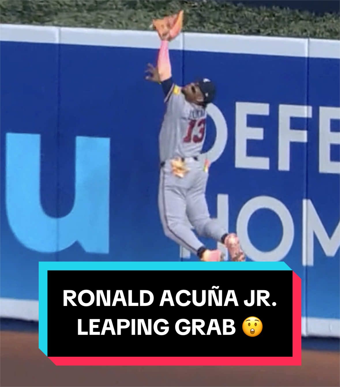 Ronald Acuña Jr. makes the catch at the wall! 