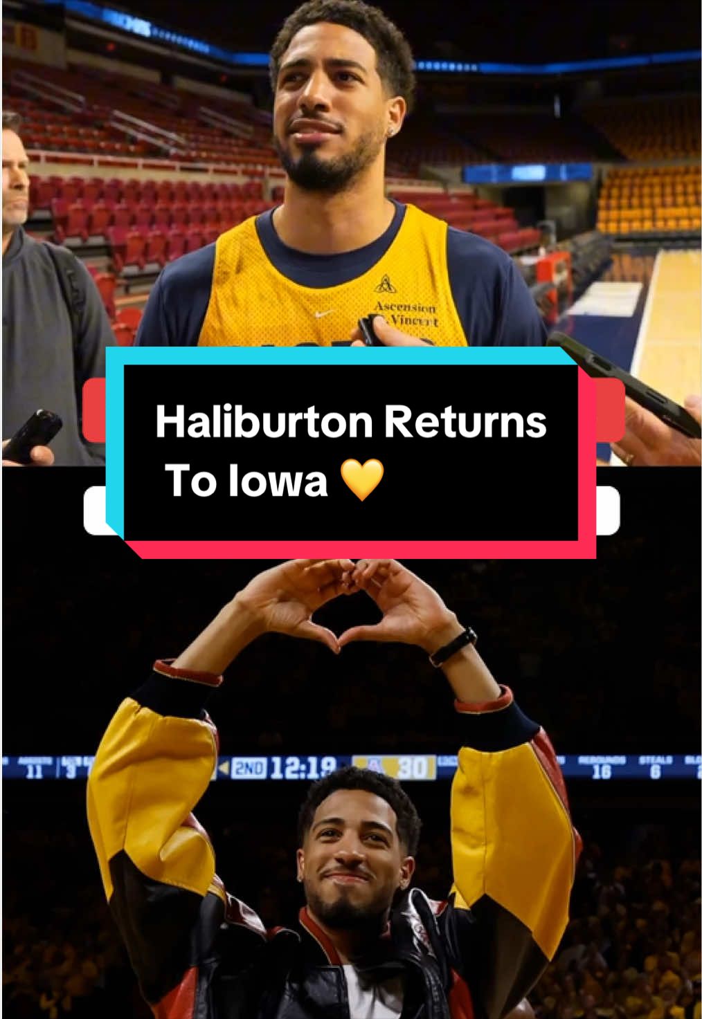 Tyrese Haliburton on returning tonight to play at his alma mater, Iowa State: