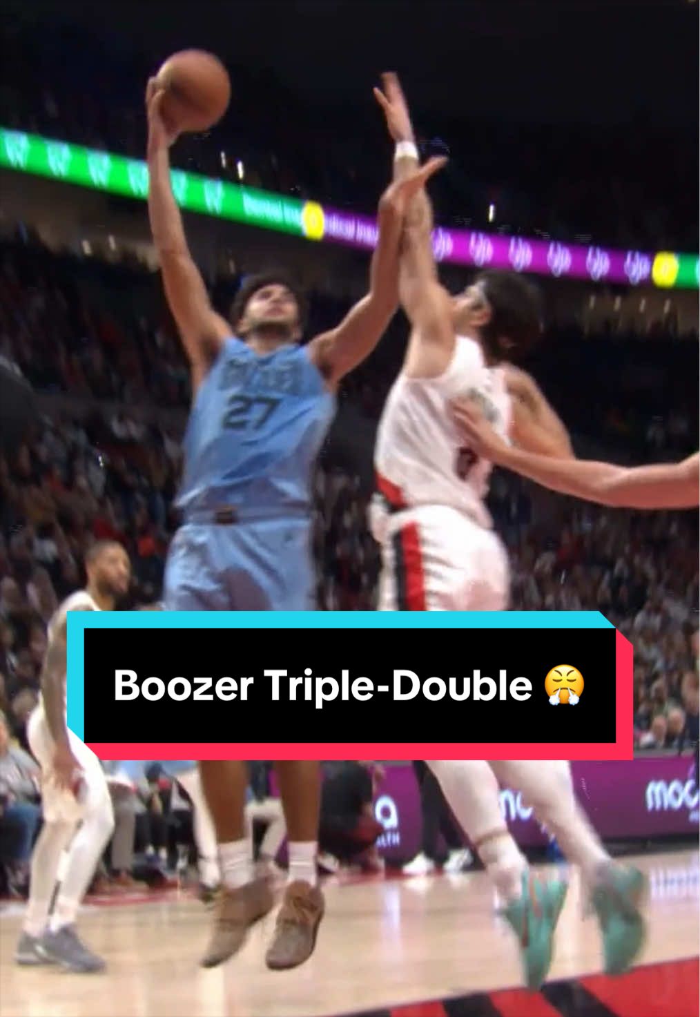 Cam Boozer, at 19 years and 104 days old, becomes the second-youngest player ever to record a triple-double 🤩