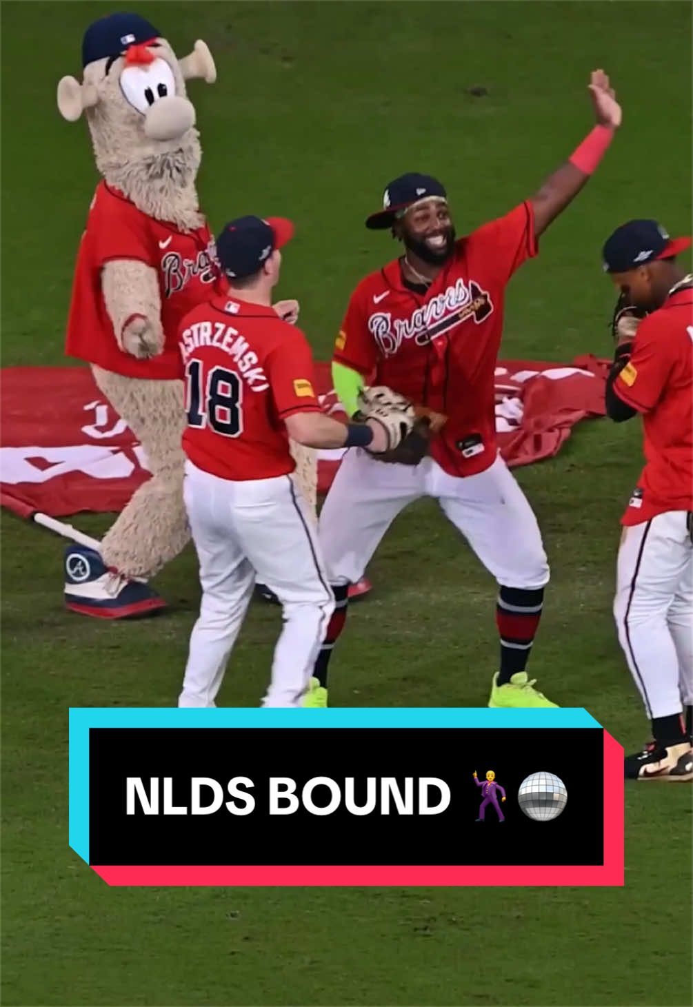 Blooper and the @Atlanta Braves are NLDS-ready 🪩 