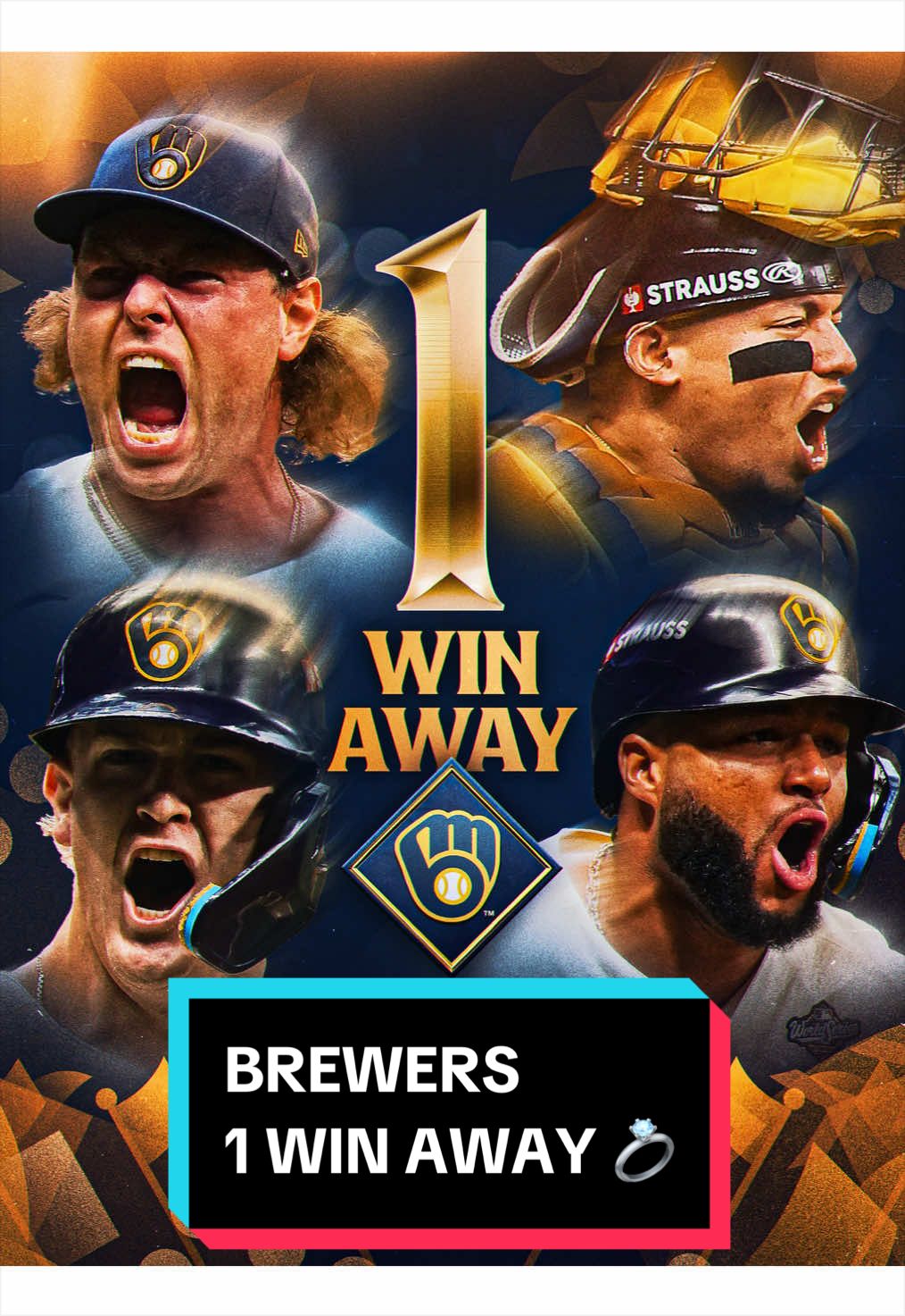 THE BREWERS ARE 1 WIN AWAY FROM THEIR IST