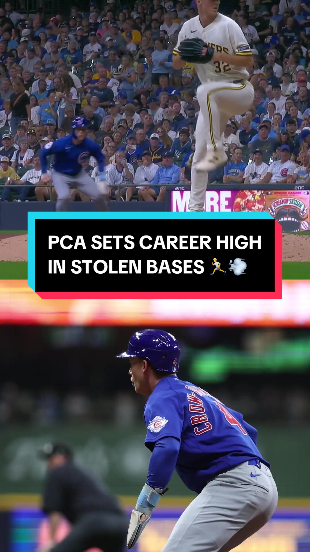 Pete Crow-Armstrong's 100th career stolen base also sets a new career high (36)!