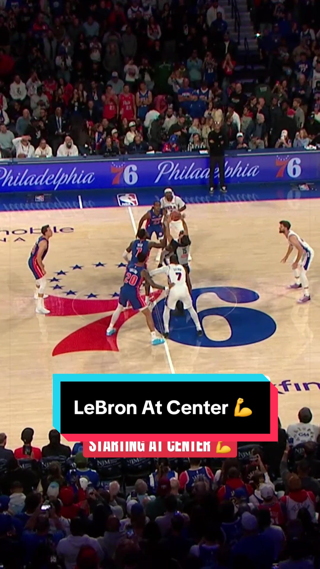 LeBron wins the tip for the @Philadelphia 76ers 👏 
