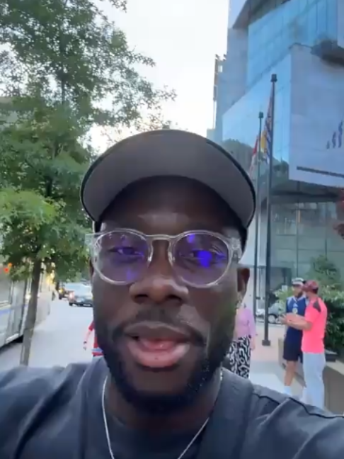 Canada's Alphonso Davies just around town stalking his own fans seemingly 😆