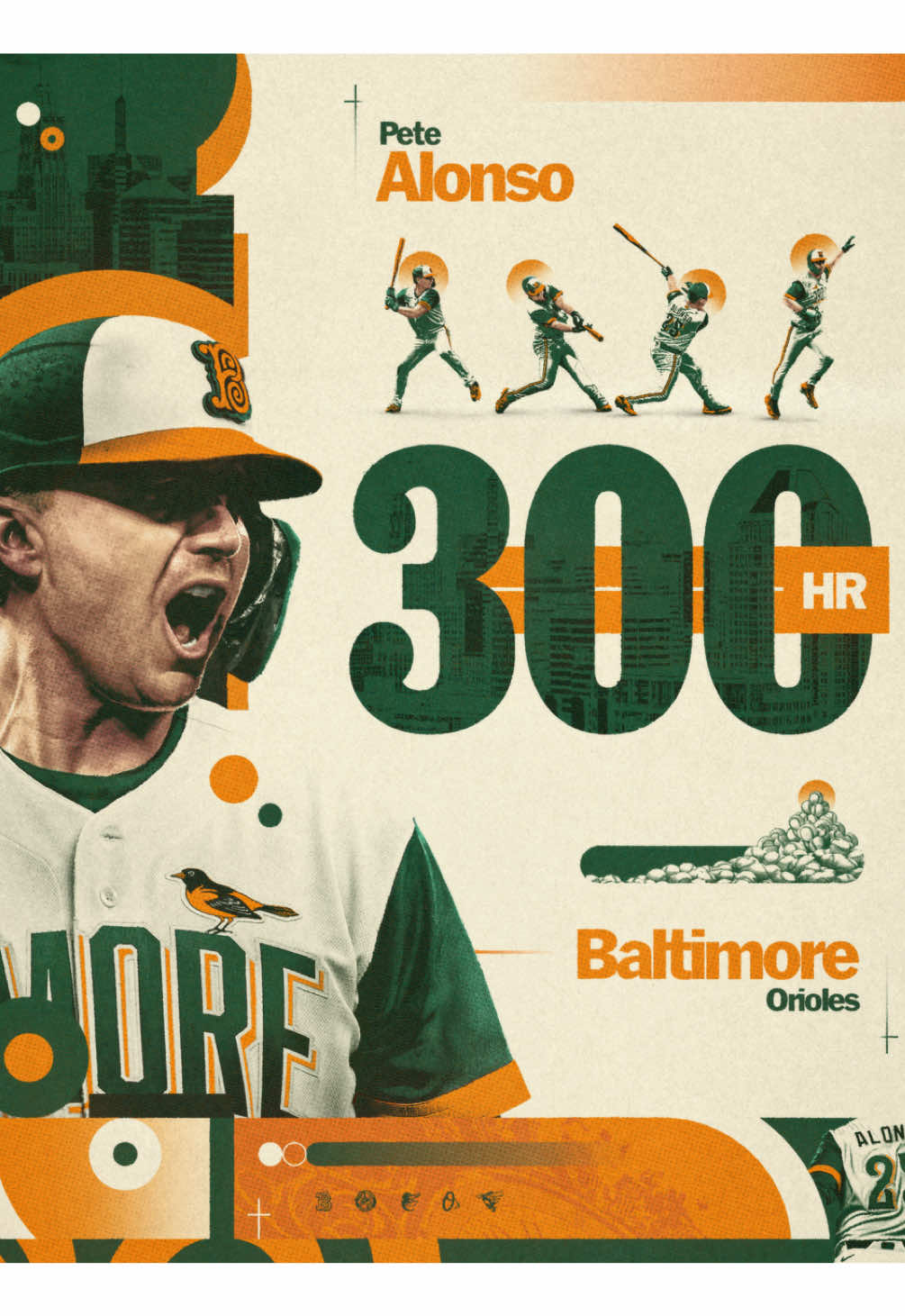 Pete Alonso hits his 300th career homer against his former team! 