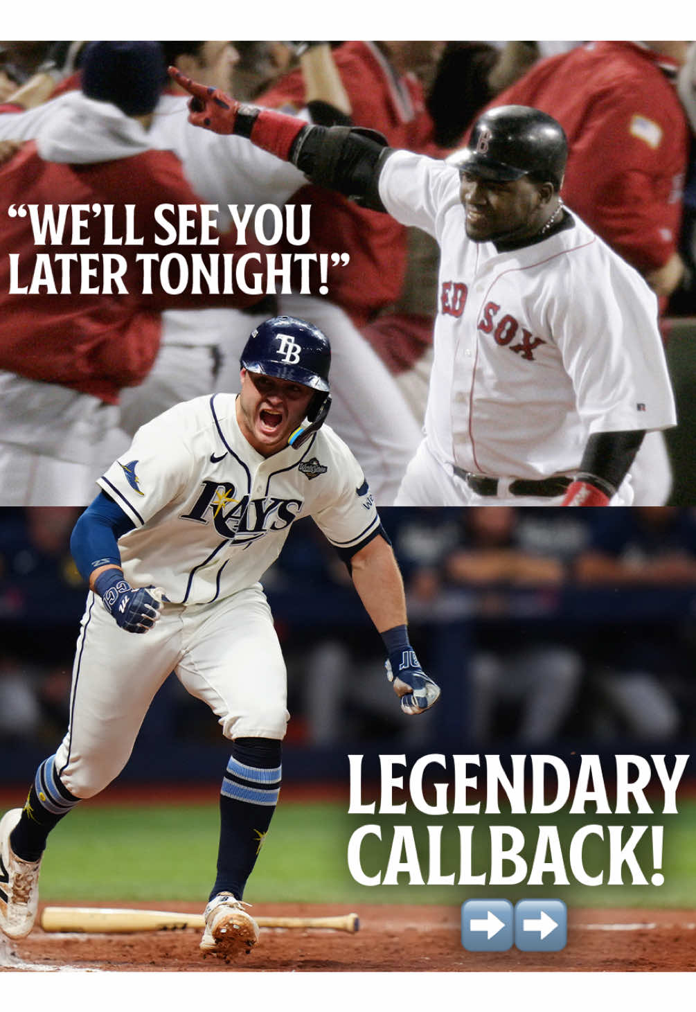 Joe Davis used Joe Buck's call from the Game 4 walk-off that sparked the 2004 Red Sox comeback 👀