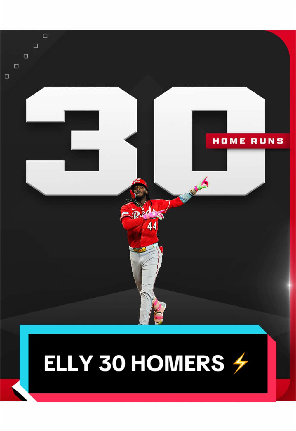 Elly De La Cruz sends home run No. 30 out in a hurry ⚡