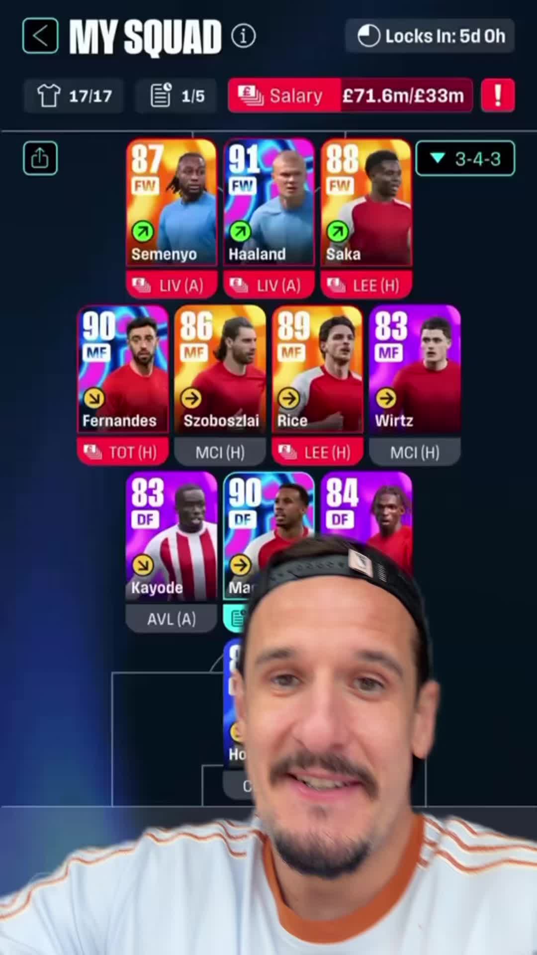 Struggling to stay under my salary cap on @CLUB 