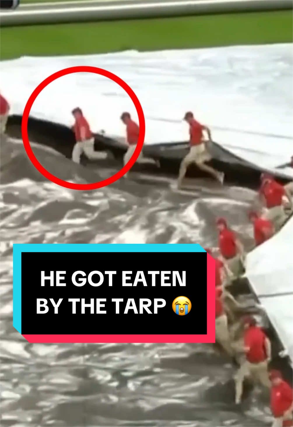 HE GOT EATEN BY THE TARP MONSTER 😭