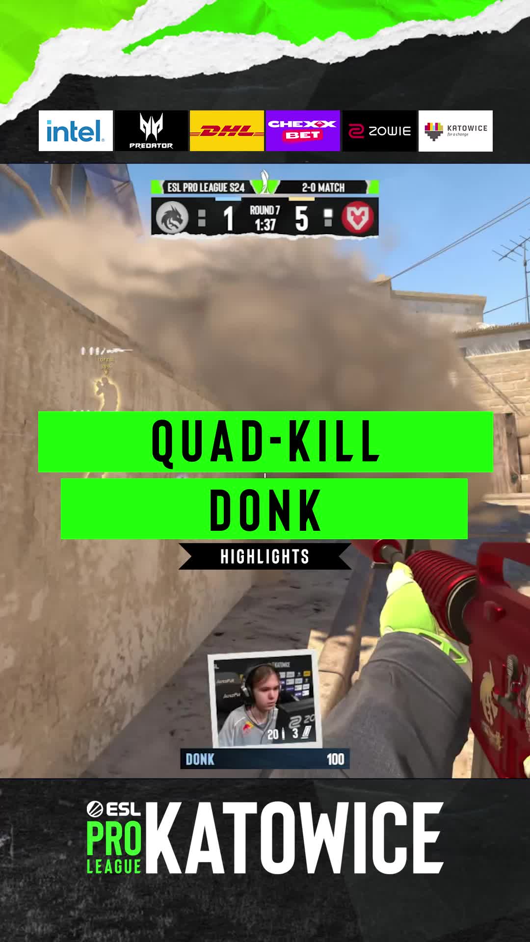 Donk with a Quad-Kill 👀 